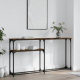 vidaXL Măsuță consolă, stejar fumuriu, 145x22,5x75 cm, lemn prelucrat