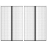 Perdea de usa anti-insecte cu magnet, 2 buc., negru, 220x130 cm