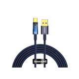 Cablu de date Baseus Explorer USB la USB-C, 100W, Fast Charging, 2m, Albastru