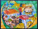 Ciuperci - Mali 2021 - Coliță Filatelică Individuală cu Timbru Hexagonal Les Champignons (Ștampilat) CP1_II