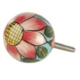 Cumpara ieftin Buton mobila din fier si lemn multicolor &Oslash; 3 cm x 7 cm