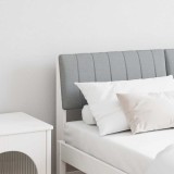 vidaXL Tăblie tapițată Gri deschis 135 cm Lemn de pin masiv 879238