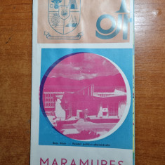 pliant turistic si harta baia mare - maramures - anii '80