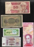 Set 5 bancnote de prin lume adunate (cele din imagini) #335, Asia