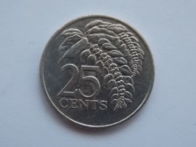 25 cents 1981 TRINIDAD TOBAGO foto