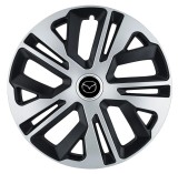 Set 4 Capace Roti 15 inchi (R15) Raven Gri-Negru, Compatibile Cu Mazda