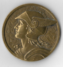 Medalie Offert par H. De Berny, Senateur de la Somme - Franta, bronz, 50 mm, 60g foto