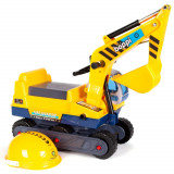 Cumpara ieftin Excavator Ride On, Boppi, Cu cabina rotativa si casca de protectie