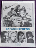 Safari Express - Afis mare cinema Romaniafilm film Italia-RFG 1976