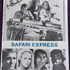 Safari Express - Afis mare cinema Romaniafilm film Italia-RFG 1976