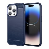 Husa carbon pentru iphone 14 pro max, tech protects, blue