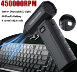 Mini Suflanta Foarte Puternica cu Acumulator, Display, Lumina Alba si Functie Turbo X8