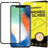 Folie de protectie Ecran WZK pentru Apple iPhone 11 / XR, Sticla securizata, Full Glue, Neagra