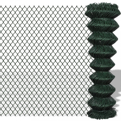 vidaXL Gard de legătură din plasă, verde, 1,5 x 25 m, oțel foto
