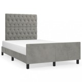 Cumpara ieftin Cadru de de pat fara saltea Gri deschis 120x190 cm catifea