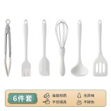 Set 6 Ustensile de Bucatarie, Flippy, din Silicon si Inox, Mini Spatula, Tel, Cleste, Perie pentru Ulei, Lingura de Supa, Paleta, Termorezistente, Ant