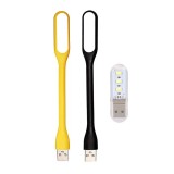Cumpara ieftin Set 3 lampi LED USB portabile, 2 flexibile 1.5W (galben + negru) + 1 mini lampa 3 LED 3W, lumina 6000K, compatibile laptop, PC, powerbank