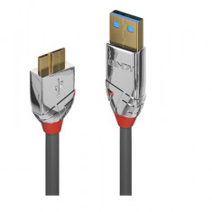 Cablu Lindy LY-36656, USB 3.2 Type A - Micro-B, latime de banda 5Gbps, 0.5m