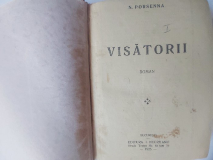 N.PORSENA.VISATORII.1925 COLIGAT CU VEGETARIANII AMORULUI.PITIGRILLI. S1.