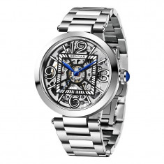 Ceas barbati Benyar Mecanic Automatic Skeleton Business Elegant Analog Otel inoxidabil