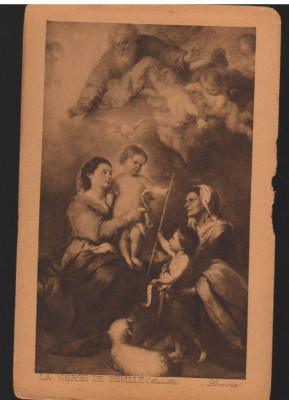 CPIB 16793 CARTE POSTALA - LA VIERGE DE SEVILLE PICTURA LOUVRE, VECHE foto