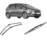 Cumpara ieftin Set 3 stergatoare FORD C-MAX II Van din 2010-2019, pentru parbriz si luneta fata si spate auto, Bosch Twin-Aerotwin, din cauciuc siliconat rezistent,