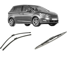 Set 3 stergatoare FORD C-MAX II Van din 2010-2019, pentru parbriz si luneta fata si spate auto, Bosch Twin-Aerotwin, din cauciuc siliconat rezistent,