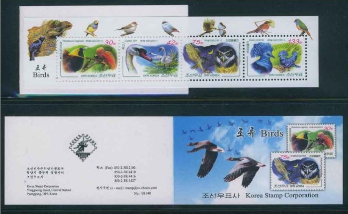 COREEA DE NORD 2012 FAUNA PASARI IN CARNET