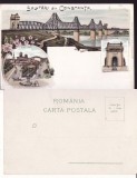 Constanta, Dobrogea - Litografie - Podul Cernavoda, Piata Ovidiu