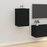 Cumpara ieftin Dulap TV montat pe perete, negru, 40x34,5x60 cm