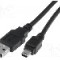 Cablu USB A mufa, USB B mini mufa, USB 2.0, lungime 3m, negru, ASSMANN - AK-300108-030-S