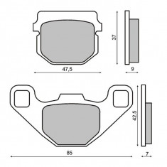 Placute frana Keeway 50-125/ Peugeot Buxy RS /Elyseo /Speedfight LC Cod Produs: MX_NEW 225100040RM