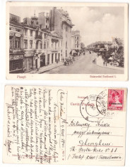 Ploiesti 1930 - Bulevardul Ferdinand, ilustrata circulata foto