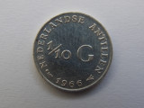 1/10 GULDEN 1966 ANTILELE OLANDEZE-argint, America Centrala si de Sud