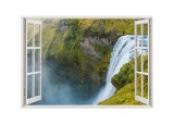 Cumpara ieftin Autocolant decorativ, Fereastra, Natura si peisaje, Multicolor, 85 cm, 2202ST