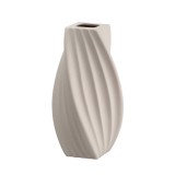 Vaza flori ceramica bej Tribeca 16 x 16 x 34 cm