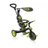 Tricicleta Globber Explorer 4 in 1 Verde, 10 luni - 5 ani, cu Parasolar UV, Maner Parental, Centura 5 Puncte