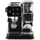 Espressor manual Samus Flavour 20, 1350 W, 20 bari, Rasnita integrata 115g, Rezervor 0.9 l, Spumare de inalta presiune, Negru
