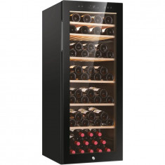 Racitor de vinuri HAIER HWS84GA, 84 sticle, clasa G, usa reversibila, H 127 cm, negru