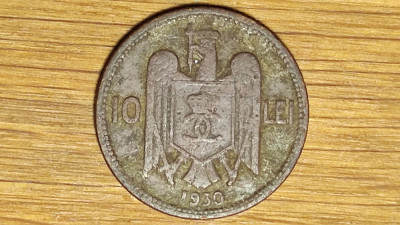 Romania - moneda de colectie - 10 lei 1930 H ? - Carol II - superb patinata! foto