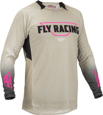 Bluza Off-Road Fly Racing Evolution DST, Bej/Negru/Roz, Small foto