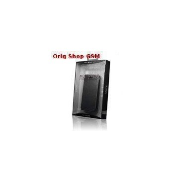 HUSA PIELE MUTE FLIP IPHONE 5 NEGRU ORIGINAL BLISTER foto