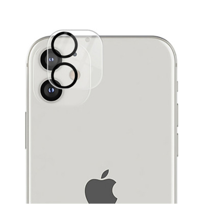 Folie pentru iPhone 11 / 12 mini, Lito S+ Camera Glass Protector, Black/Transparent foto