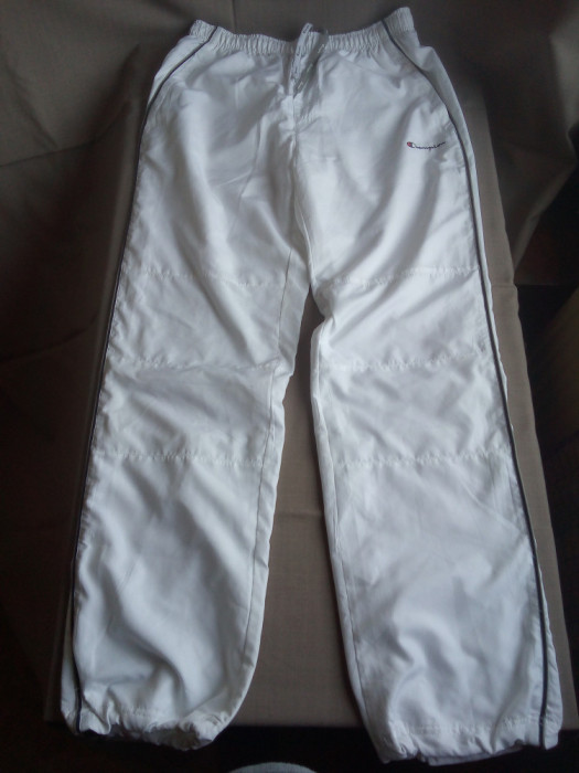 Pantalon trening Champion autentic, alb, marimea XL nou
