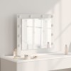 VidaXL Oglindă de toaletă Alb 60 x 55 x 18 cm Lemn compozit și sticlă