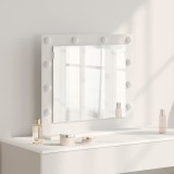 VidaXL Oglindă de toaletă cu lumini LED Alb 60x55x18 cm