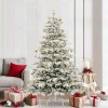 VidaXL Brad de Crăciun artificial cu ramuri articulare Alb 210 cm 3395653