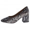 Pantofi dama, din piele naturala, Deska, 37200-B10-O-33, bej print