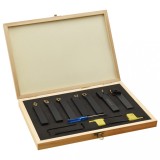 Set 12 Unelte Strunjire Indexabile 16x16mm 100mm vidaXL, Otel Carbon &amp; Carbid, Include Piese Interschimbabile + Cutie