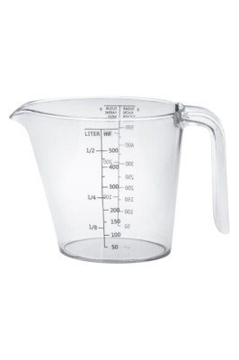 Pahar gradat, plastic, transparent, capacitate 500 ml foto